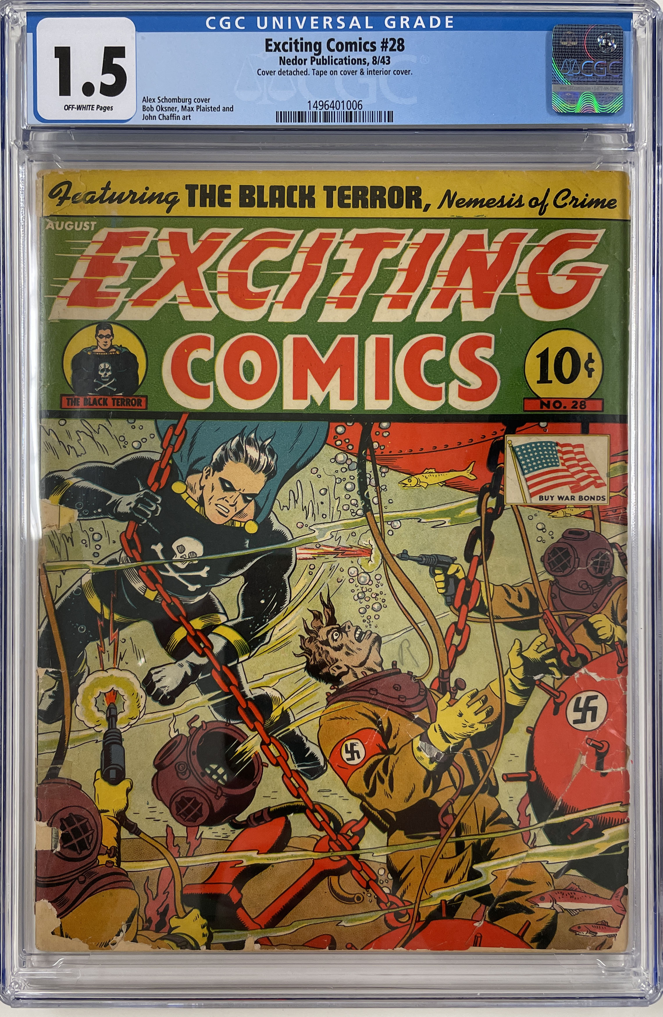 Exciting Comics #28 CGC 1.5 Front Cover
