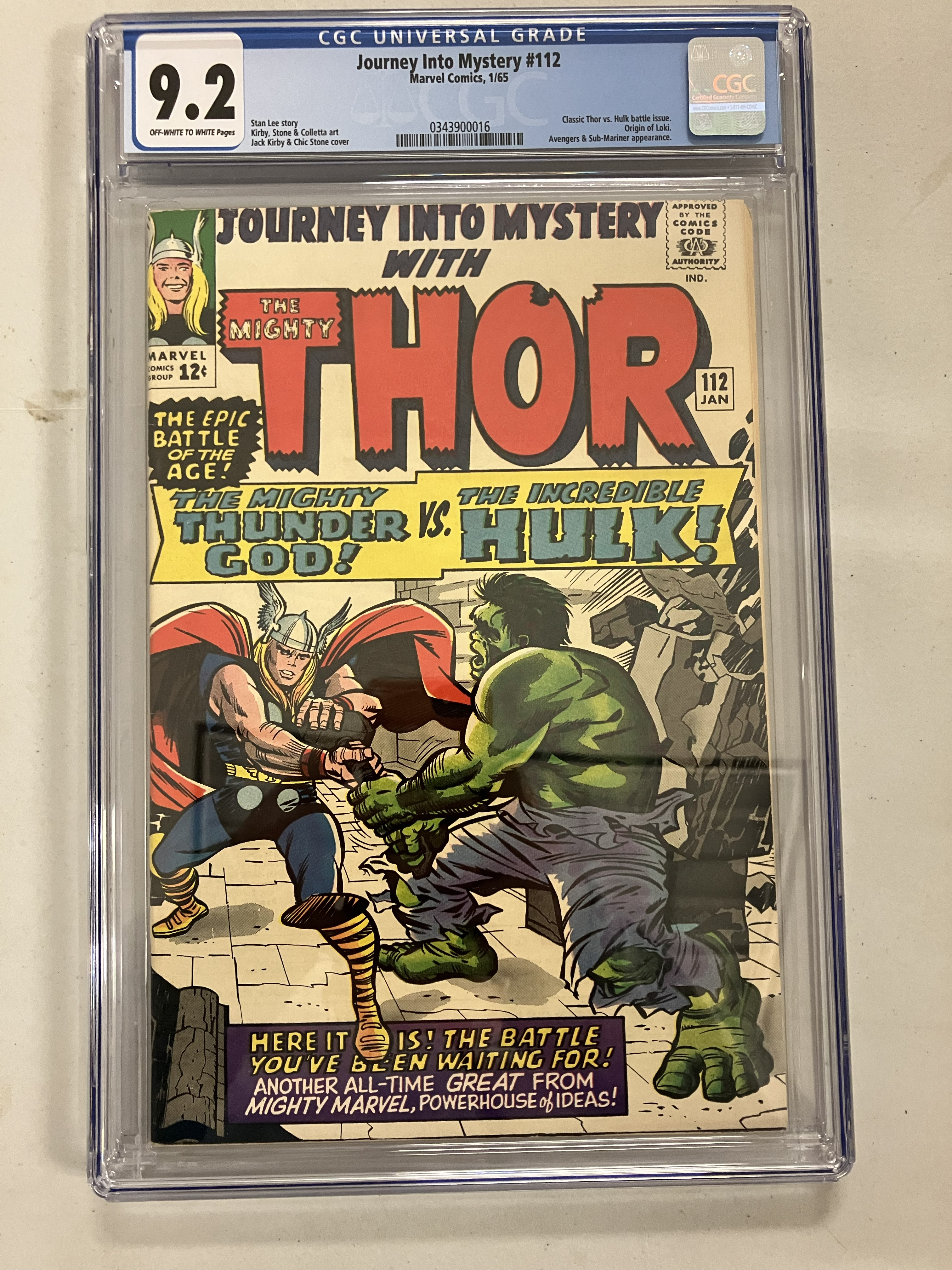 Journey Into Mystery (Thor) #112 CGC 9.2 Front Cover